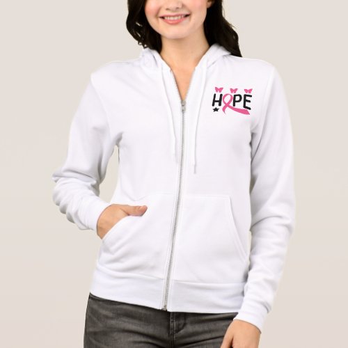 Hope Pink Ribbon Fighter Survivor Breast Cancer  H Hoodie