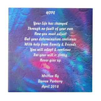 "Hope" poem - Ceramic Tile