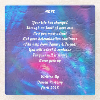 "Hope" poem - Coaster