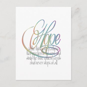 Hope Postcard by ArtDivination at Zazzle