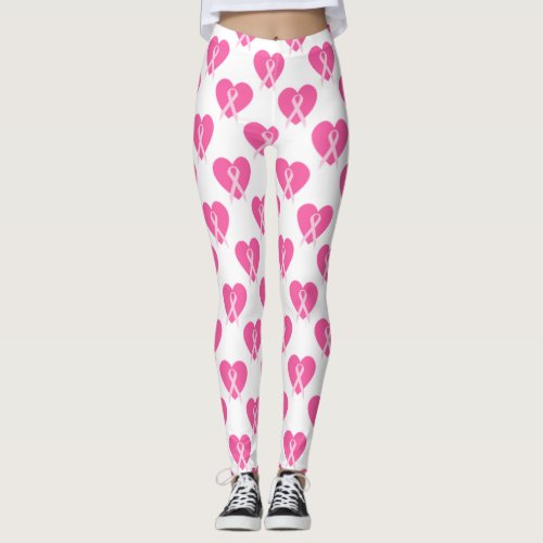 Hope Pray Fight Breast Cancer Awareness  Leggings