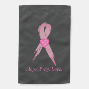 Hope.Pray. Love. Breast Cancer Awareness Garden Flag
