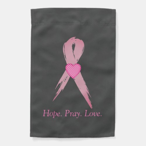 HopePray Love Breast Cancer Awareness  Garden Flag