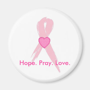 Hope.Pray. Love. Breast Cancer Awareness Magnet