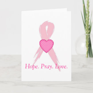 Hope.Pray. Love. Breast Cancer Greeting Cards