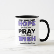 Hope Pray Wish...Lupus Two-Tone Coffee Mug