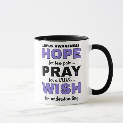 Hope Pray WishLupus Two_Tone Coffee Mug