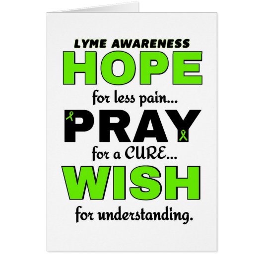 Hope Pray Wish...Lyme Cards (Front)