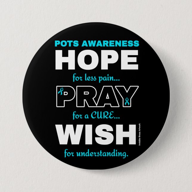 Hope Pray Wish...POTS Button (Front)