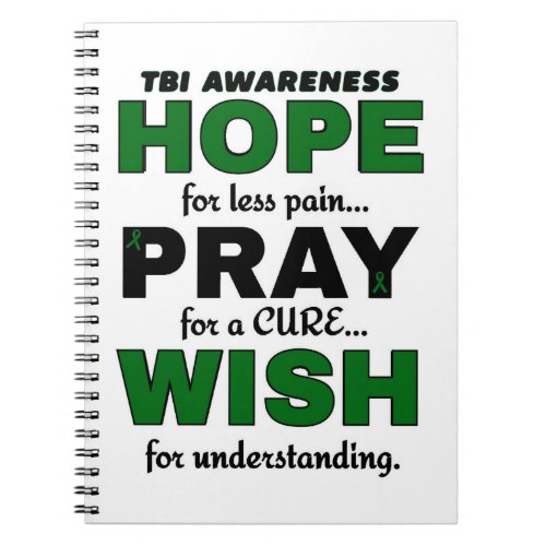 Hope Pray WishTBI Notebook