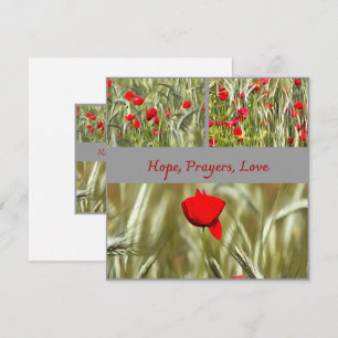 Hope Prayers Love Bereavement Card With Poppy