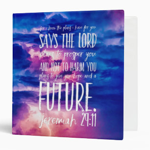 Hope Prosperity Bible Verse Christian Scripture 3 Ring Binder