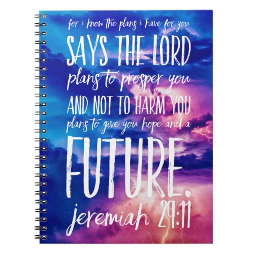 Hope Prosperity Bible Verse Christian Scripture Notebook