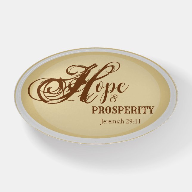 Hope & Prosperity - Jeremiah 29:11 Paperweight (Front)