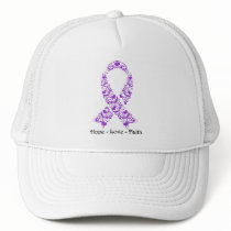 Hope Purple Awareness Ribbon Trucker Hat