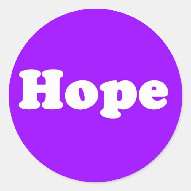 Hope Purple Inpirational Sticker (Front)
