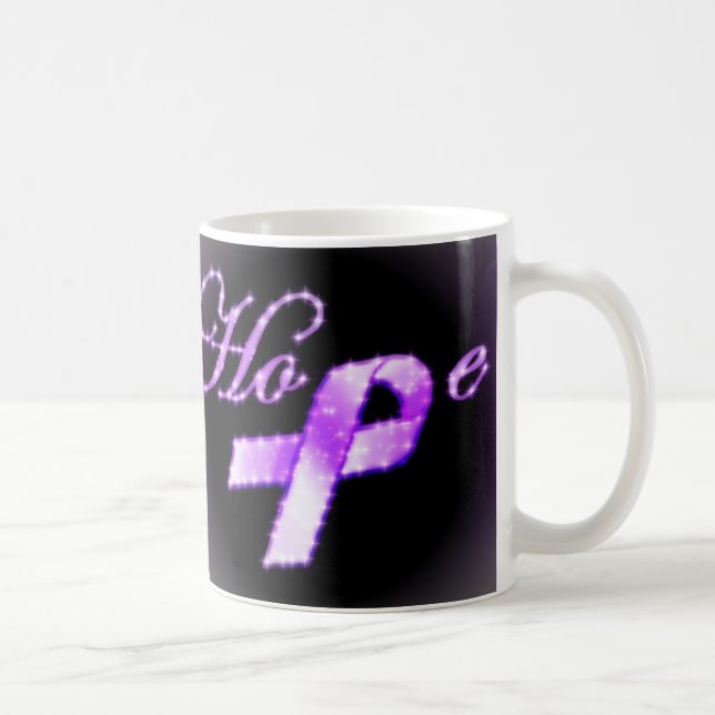 Hope Purple Ribbon Awareness Mug (Right)