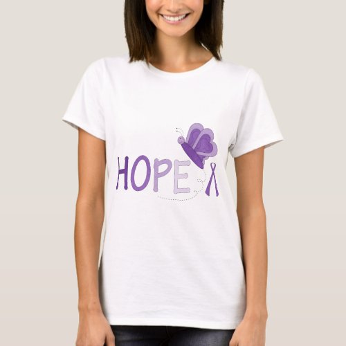 Hope Purple Ribbon Awareness T_Shirt