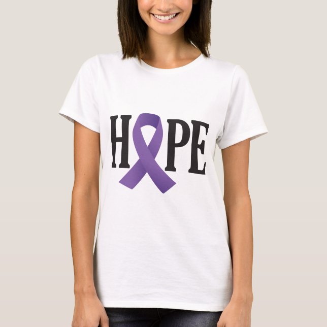 Hope Purple Ribbon T-Shirt (Front)
