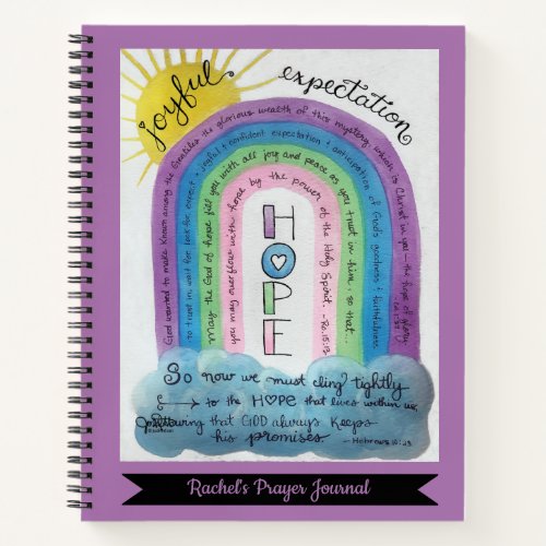 Hope Rainbow Scripture Personalized Prayer Journal