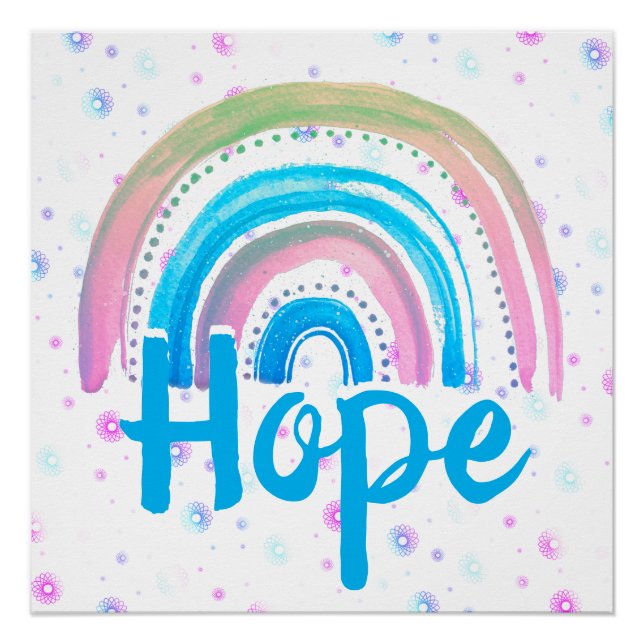 Hope Rainbow With Spirals  Poster (Front)