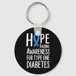 Hope Raising Awareness For Type One Diabetes Type1 Keychain