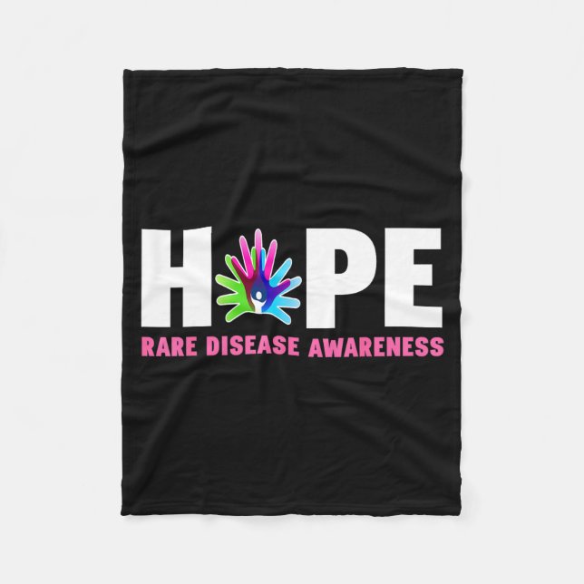 Hope Rare Disease Awareness Shirt - Rare Disease D Fleece Blanket (Front)