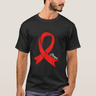 Hope Red Ribbon Aids Awareness Week Hiv Awareness  T-Shirt
