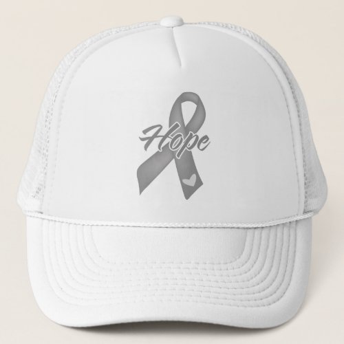 Hope Ribbon _ Brain Cancer Trucker Hat