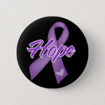 Hope Ribbon - Purple Ribbon Causes Pinback Button