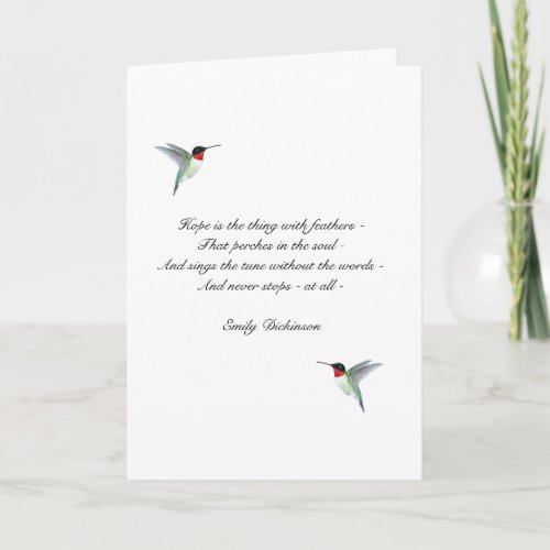 Hope Ruby_throated Hummingbirds Card