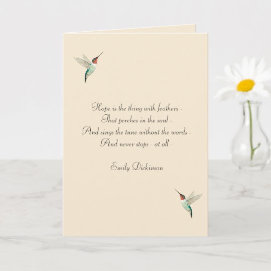 Hope Ruby-throated Hummingbirds Card | Zazzle.com