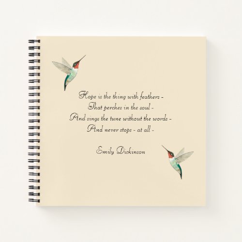 Hope Ruby_throated Hummingbirds Notebook