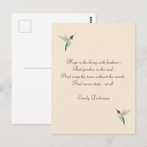 Hope Ruby-throated Hummingbirds Postcard | Zazzle