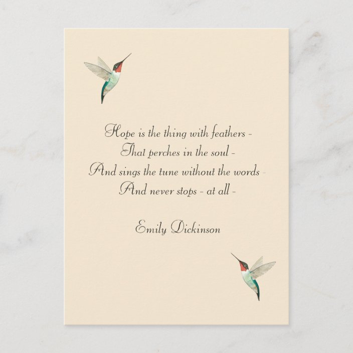 Hope Ruby-throated Hummingbirds Postcard | Zazzle.com