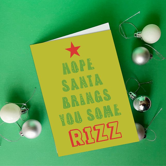 Hope Santa Brings You Rizz Funny Holiday Card (Creator Uploaded)