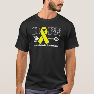 Hope Sarcoidosis Awareness Yellow Ribbon T-Shirt