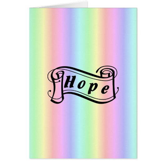 Hope scroll on rainbow cards (Front)