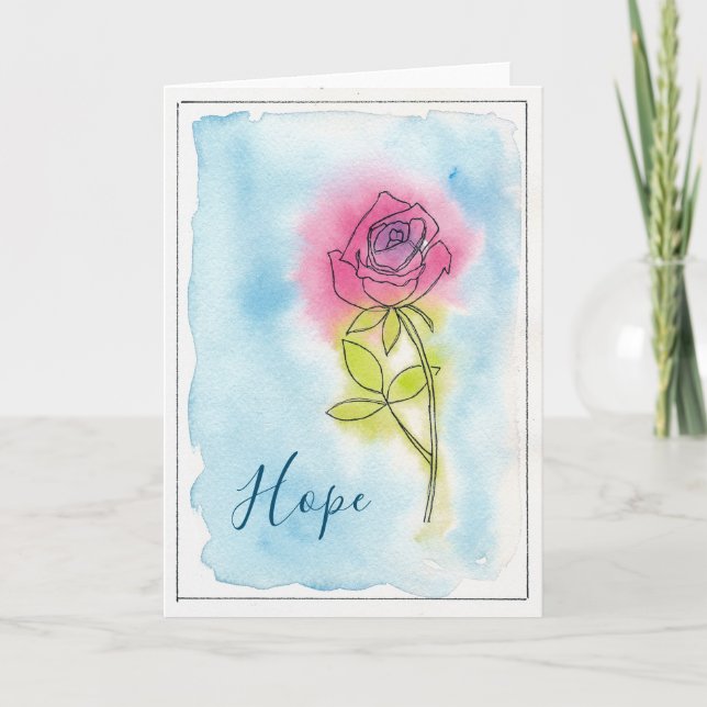 Hope - Send encouragement, thoughts and prayers Card (Front)