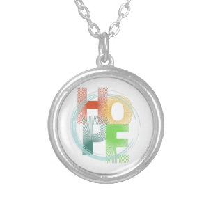 hope silver plated necklace