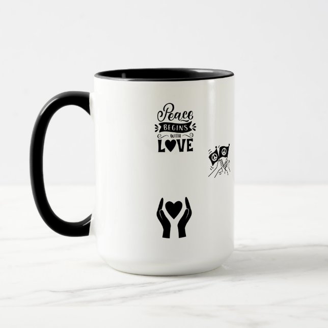  HOPE SIP OF PEACE TWO-TONE CERAMIC 15OZ. MUG (Left)