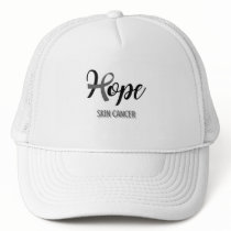 HOPE/ SKIN CANCER/ AWARENESS UNISEX TRUCKER HAT