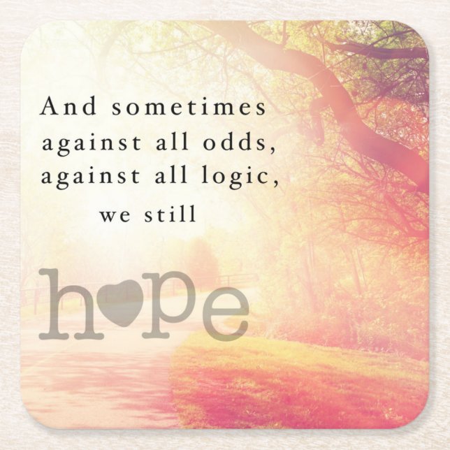 Hope Square Paper Coaster (Front)