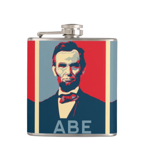 Hope Style Lincoln Portrait Flask