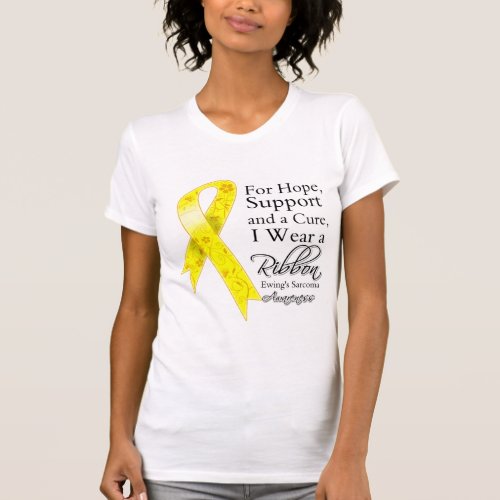 Hope Support Cure I Wear a Ribbon _ Ewing Sarcoma T_Shirt