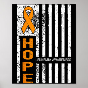 Hope Support Team Leukemia Awareness Aamerica Usa Poster