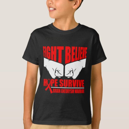 Hope Survive Brain Aneurysm Warrior  T_Shirt