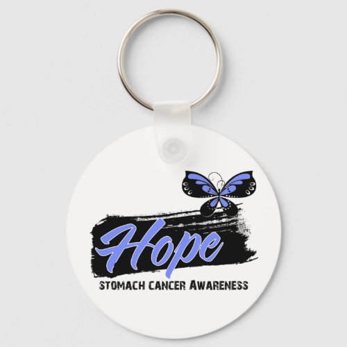 Hope Tattoo Butterfly Stomach Cancer Keychain