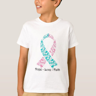 Hope Teal and Pink Awareness Ribbon T-Shirt