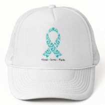 Hope Teal Awareness Ribbon Trucker Hat